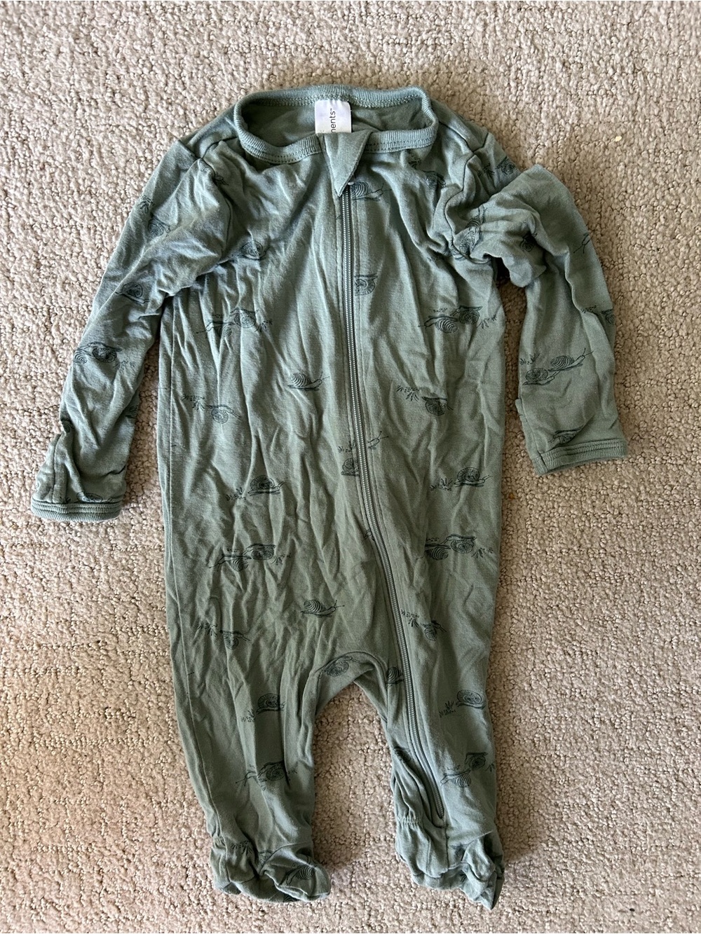 Modern moments bamboo viscose baby sleeper 0-3 months snail gender neutral
